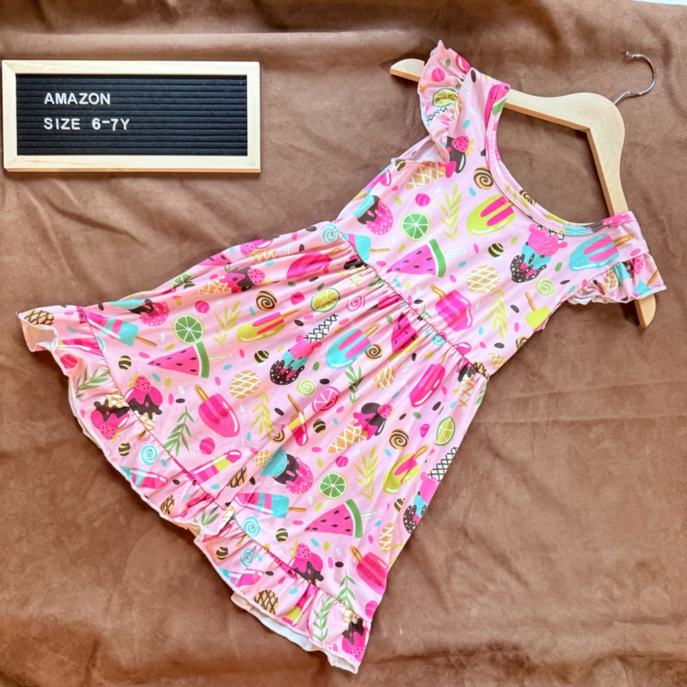 Ice Cream Print Twirl Dress